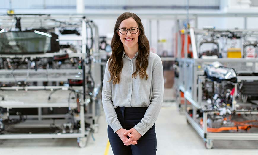 Woman in Industrial Setting Woman in Industrial Setting